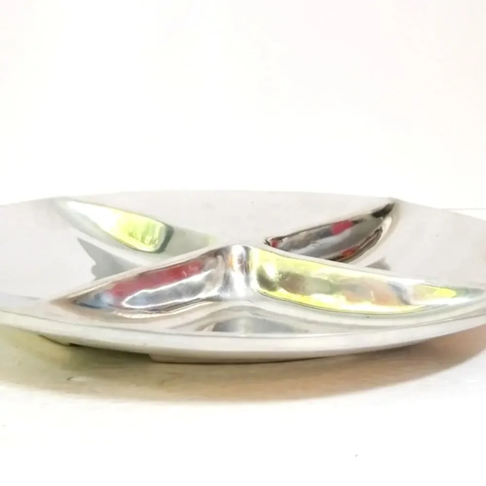 Pottery Barn cast aluminum divided tray platter
